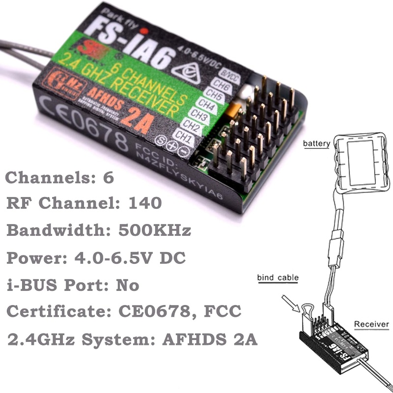 Flysky FS-IA6 Receiver 6CH Dua - Drone Battery Plate recensie en prijs