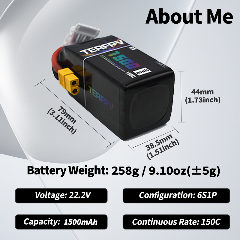 TERFPV Lipo Battery 6S 22.2V 1 - Drone Battery Plate recensie en prijs