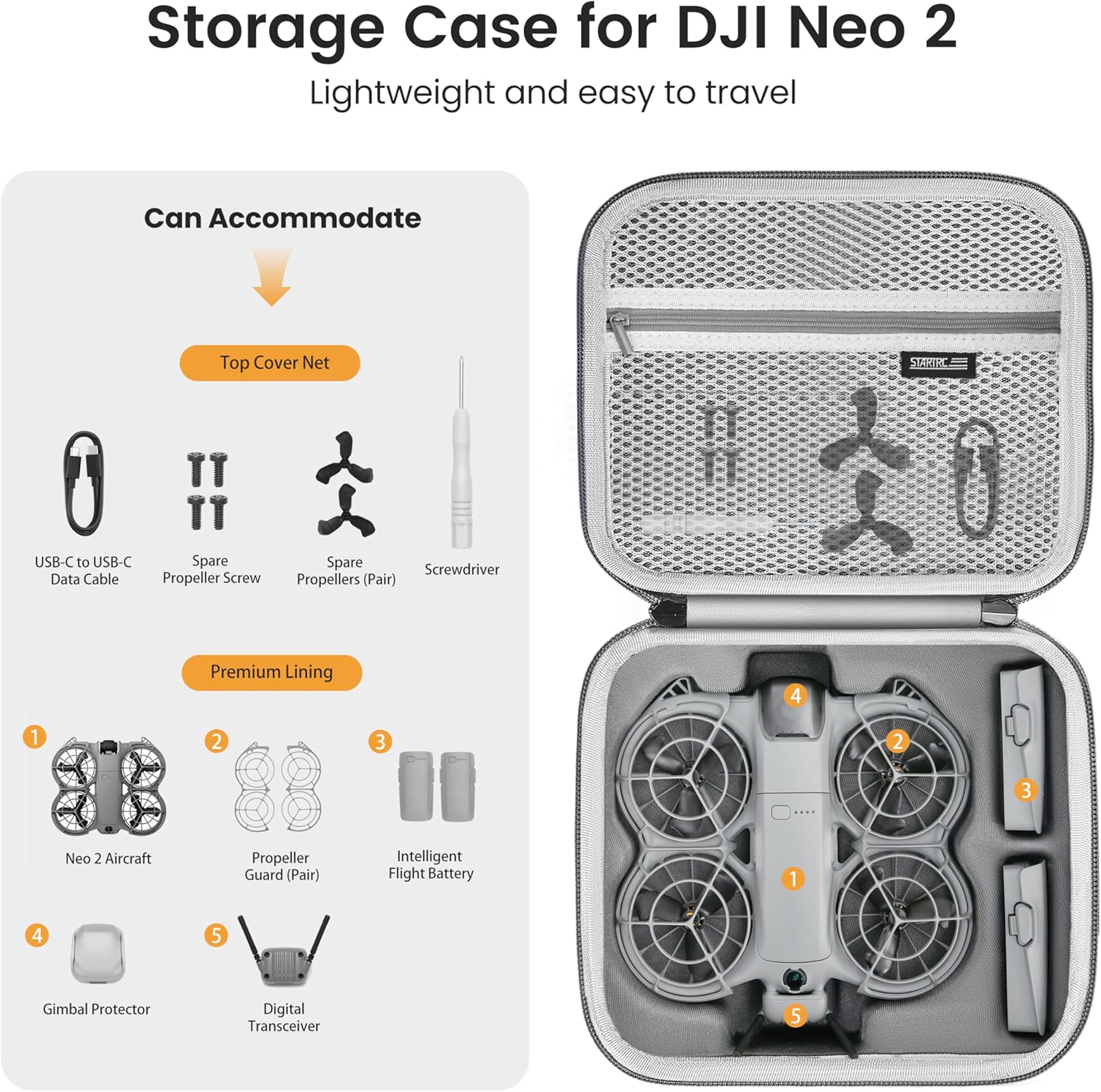 STARTRC Neo 2 Portable PU Shou - Drone Battery Case recensie en prijs