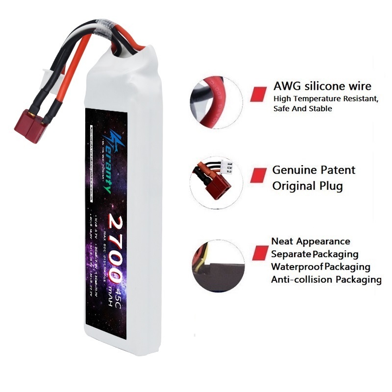 1/3PCS 2S 7.4V Lipo Battery 27 - Drone Battery Connector recensie en prijs