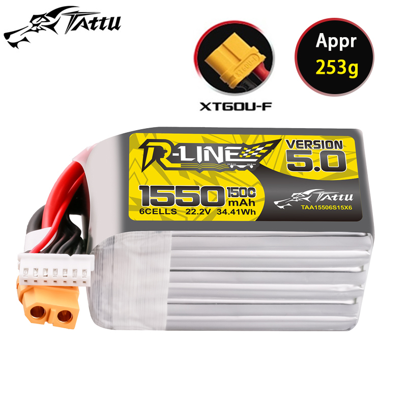 TATTU-R-LINE 5.0 22.2V 1550mAh - Drone Battery Plate recensie en prijs
