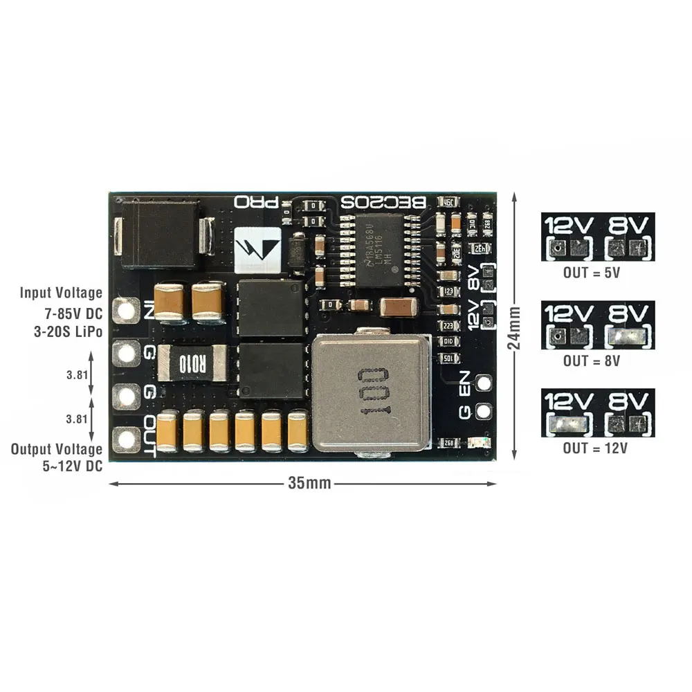 MatekSys BEC 20S-PRO 7-85V to  - Drone Battery High Voltage recensie en prijs