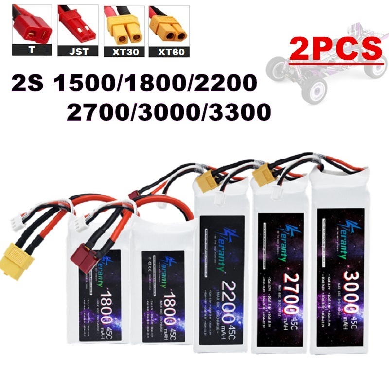 2PCS 7.4V Lipo 2S Battery 1500 - Drone Battery Lipo recensie en prijs